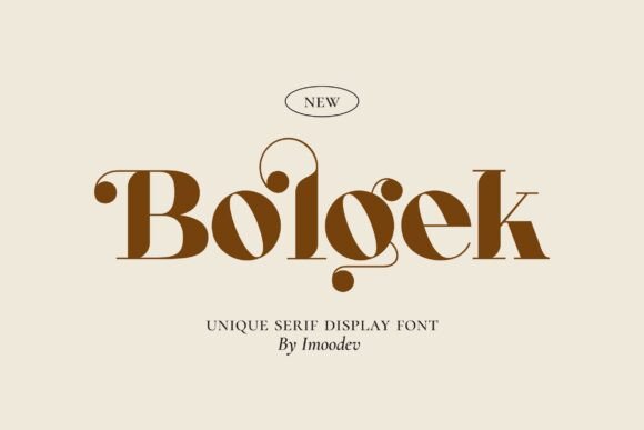 Bolgek: A Serif Font Blending Art Nouveau Charm with Modern Edge