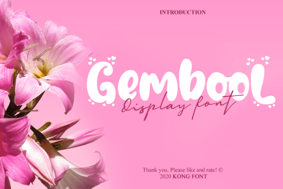 Gembool: A Handwritten Font That Brings Personality to Your Projects