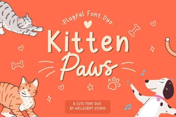 Kitten Paws: A Font Duo That Feels Like a Warm Hug