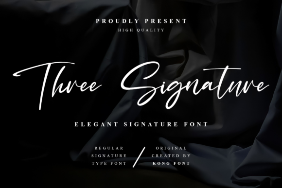 Three Signature: A Handwritten Font for Authentic Projects